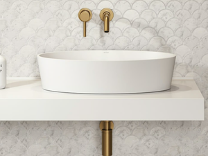 KURV - Countertop oval Resin Stone washbasin - Washbasin by LUSSO