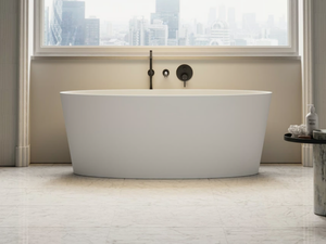 KURV - Freestanding oval Resin Stone bathtub - Bathtub by LUSSO