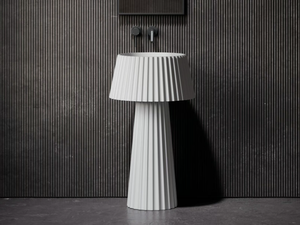 LAMP - Freestanding round Resin Stone washbasin - Washbasin by LUSSO