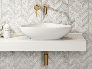 LISSONI - Countertop oval single Resin Stone washbasin - Washbasin by LUSSO