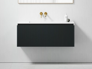 LUV - Wall-mounted wooden vanity unit with drawers - Washbasin cabinet by LUSSO