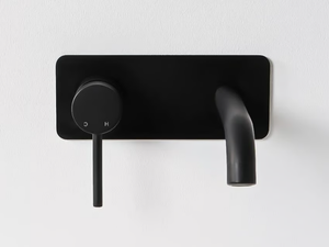 LUXE - 2 hole wall-mounted washbasin mixer with plate - Tap by LUSSO