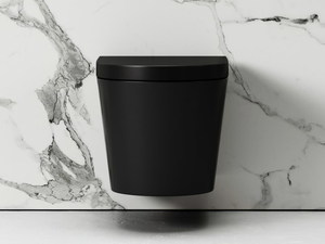 NERA - Wall-hung rimless ceramic toilet - Toilet seat by LUSSO