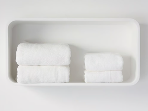 QUBE - Resin Stone bathroom wall shelf - Cabinet by LUSSO