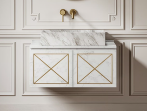 SASSO - Countertop rectangular single marble washbasin - Washbasin by LUSSO