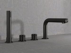 URBAN - Deck mounted 4 hole bathtub tap with hand shower - Tap by LUSSO