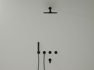 URBAN - Wall-mounted stainless steel bathtub set with individual rosettes - Bathtub by LUSSO