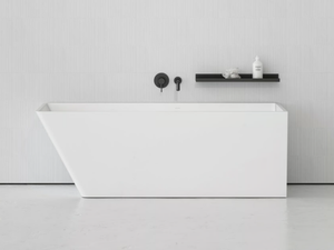 VADO - Asymmetric rectangular Resin Stone bathtub - Bathtub by LUSSO