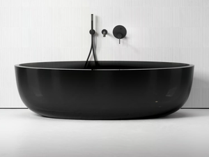 ZURRA - Freestanding oval Resin Stone bathtub - Bathtub by LUSSO