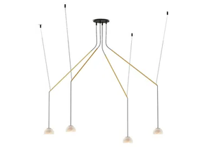 ABSIDIOLA C MOVIL 4 MINI ALABASTER - Adjustable alabaster pendant lamp - Ceiling lamp by Luxcambra