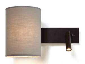 TORSO - Adjustable metal and raffia reading lamp - Floor lamp by Luxcambra