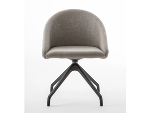 BLOOM M - Swivel fabric chair with armrests - Chair by Luxy