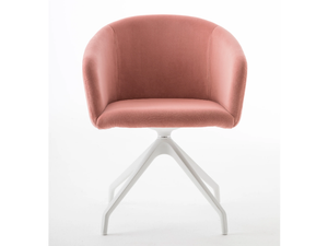 BLOOM XL - Swivel fabric chair with armrests - Chair by Luxy