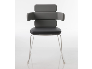 CLUSTER - Sled base polyurethane garden chair - Chair by Luxy