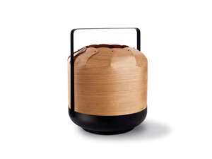 CHOU - Wood veneer and metal table lamp / lantern - Outdoor lighting by LZF