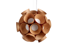 DANDELION - Handmade wood veneer pendant lamp - Ceiling lamp by LZF
