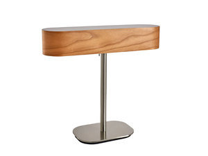 I-CLUB - Handmade wood veneer and metal table lamp - Table lamp by LZF