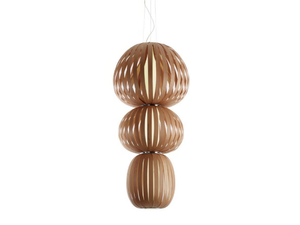 TOTEM - Handmade wood veneer pendant lamp - Ceiling lamp by LZF