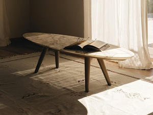 ELLIPSE ESTREMOZ LAGOA - Oval marble coffee table - Coffee table by Maami Home