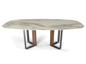 NIBBLES WOOD ESTREMOZ - Oval marble table - Table by Maami Home