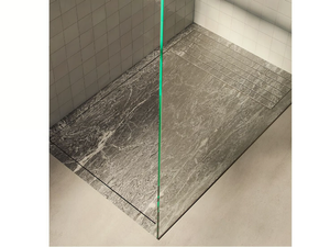OLUDENIZ GRIS DOURO FLUSH - Anti-slip Gris Douro marble shower tray - Shower tray by Maami Home