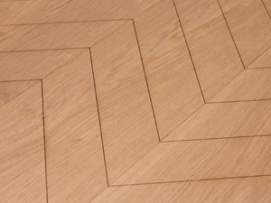CARVING CHEVRON I - VULC. MEDIUM WHITE - Oak flooring - Wood flooring by Mafi