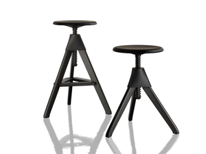 TOM AND JERRY – THE WILD BUNCH - Beech stool height-adjustable - Stool by Magis