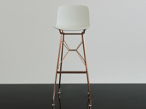 TROY - High polypropylene stool with back - Stool by Magis