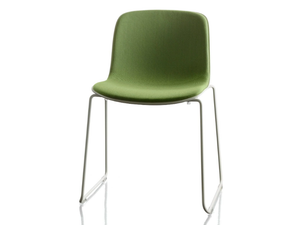 TROY - Sled base upholstered fabric chair - Chair by Magis