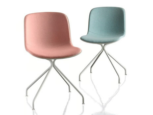 TROY - Upholstered trestle-based fabric chair - Chair by Magis