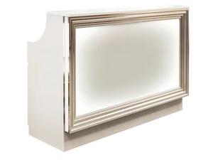 OVERTURE EASY - Wood and glass reception desk - Desk by Maletti