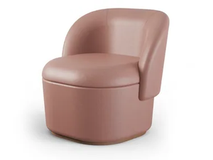 BISOU - Upholstered leather easy chair - Armchair by Mambo Unlimited Ideas