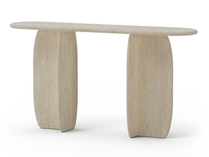 CACTUS - Oval travertine console table - Console by Mambo Unlimited Ideas