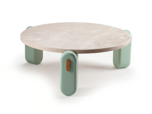 MONA - Low round travertine coffee table - Coffee table by Mambo Unlimited Ideas