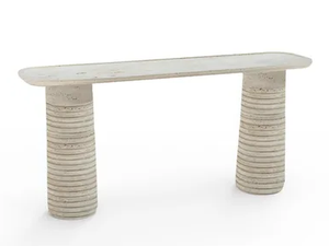 POPPY - Rectangular travertine console table - Console by Mambo Unlimited Ideas