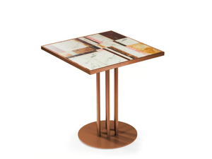 PRAGA - Square glass and metal table - Table by Mambo Unlimited Ideas