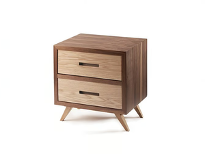 SPACE - Rectangular wooden bedside table with drawers - Side table by Mambo Unlimited Ideas
