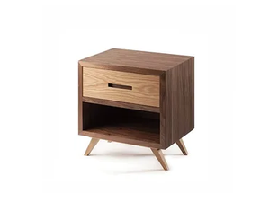 SPACE - Rectangular wooden bedside table with drawers - Side table by Mambo Unlimited Ideas