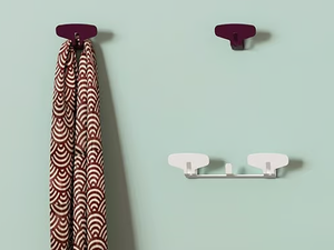 YIN - Wall-mounted powder coated steel coat rack - Accessories by Manade