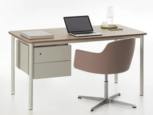 EASY - Rectangular wooden workstation desk with drawers - Desk by Manerba