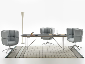 LITTA - Wooden office desk / meeting table - Desk by Manerba