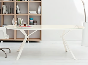 REVO - Glass office desk / meeting table - Desk by Manerba