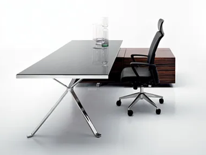 REVO - Rectangular executive desk with drawers - Desk by Manerba