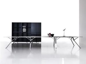 REVO - Rectangular glass meeting table - Table by Manerba