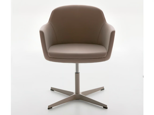VOGUE - Swivel leather office chair with armrests - Office Chair by Manerba