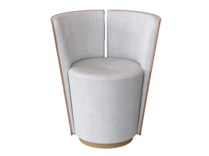 BARREL - Leather easy chair with armrests - Armchair by Mantellassi 1926