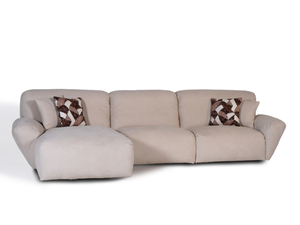 BELUGA - Sectional microfiber sofa with chaise longue - Sofa by Mantellassi 1926