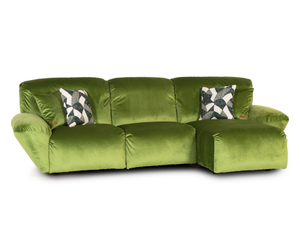 BELUGA - Sectional velvet sofa with chaise longue - Sofa by Mantellassi 1926