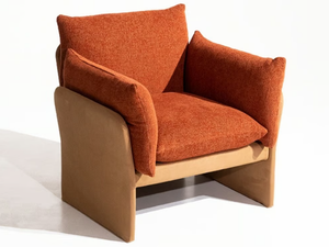 FARFALLE - Cotton and microfiber armchair with armrests - Armchair by Mantellassi 1926