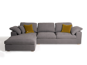 ITALO - Sectional cotton and linen sofa with chaise longue - Sofa by Mantellassi 1926
